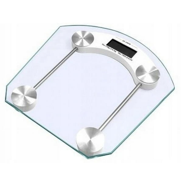 Báscula corporal de vidrio templado de 180 kg, báscula electrónica para medir el peso corporal, pantalla LCD grande