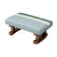 thumbnail image 2 of Reposapiés con patas de madera, taburete rectangular corto, banco, reposapiés acolchado para Azul claro, 2 of 9