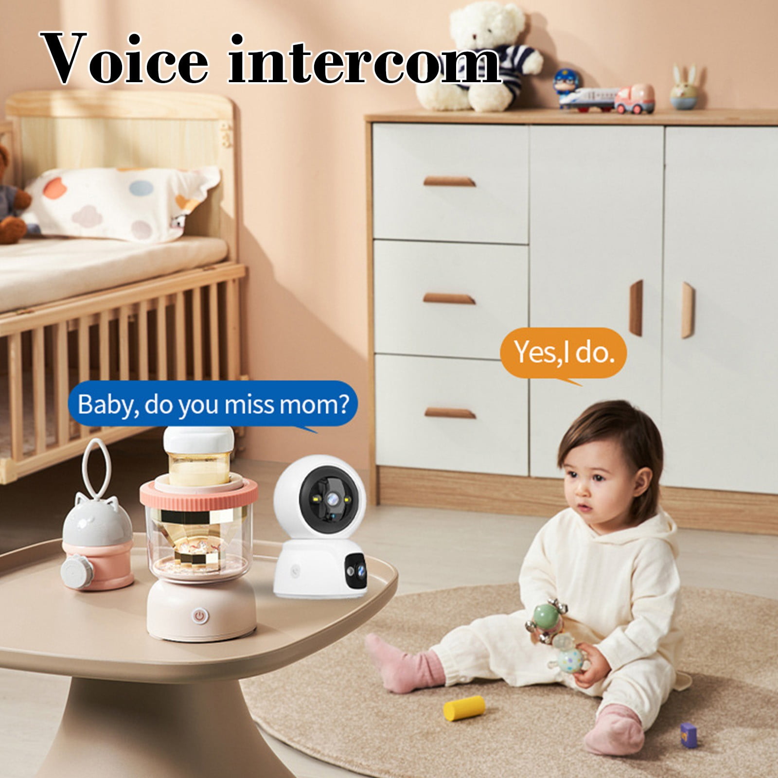 syligr Security Camera Indoor Camera Dual Lens Security Camera with Dual View & Human Detection 2 Way Audio Call Button Alerts for Baby Monitor Pet Camera Home Security Elderly Care