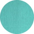 thumbnail image 1 of Ahgly Company Indoor Round Abstract Turquoise Blue Contemporary Area Rugs, 3' Round, 1 of 4