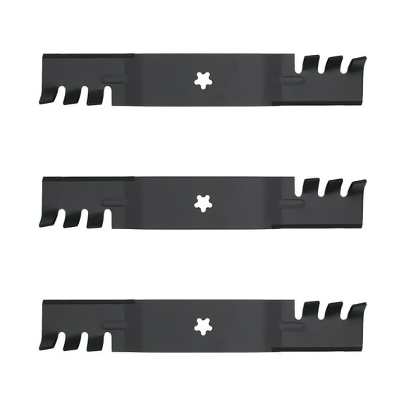 532 18 72-55 Qty 3: Toothed Mulching Mower Blade
 Fits Husqvarna GTH2654T