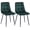 Green, variant on NORDICANA Navy Blue Velvet Dinner Chairs Set of 2, Modern Armless Biscuit Tufted Dining Side Chairs with Metal Legs for Kitchen Living Room Vanity