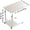Double Layer White, variant on Rolling Laptop Desk w/Storage, Adjustable Height, Wood/Metal, Mobile Workstation for Home Office, Bedside & Small Spaces