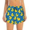 thumbnail image 2 of Goofa Rubber Duck Printed Women 2 in 1 Running Shorts,Quick Dry Athletic Workout Shorts,High Waisted Athletic Shorts with Liner Pockets-, 2 of 9