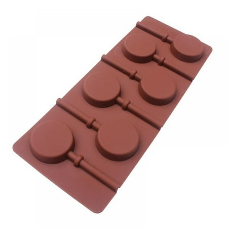 

Round Silicone Mold for Lollipop Hard Candy Chocolate Cake Decorating With Reusable Sticks