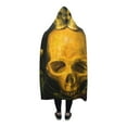 thumbnail image 3 of HATIART Couverture à Capuche Nature Morte avec Crâne Humain Couverture Portable 56x80 Pouces Comfotable Jeté Wrap, 3 of 3