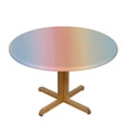 thumbnail image 3 of BANET  Round Fitted Tablecloth with Elastic Edge, Waterproof Round Table Cover, Vinyl Flannel Backed Table Cloth Fits Round Tables for Outdoor, Picnic, Rainbow Striped 42"-46, 3 of 8