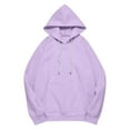thumbnail image 4 of Longline Hoodie for Women, Plain Hoodies Womens Pullover Hooded Sweatshirt Long Sleeve Tops with Pockets Drawsting Comfy Girls Sweatshirts with Hood Warm Fall Winter Clothes Daily Leisure, 4 of 5