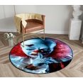 thumbnail image 1 of DEYOU The Clown Pattern Round Area Rugs Diameter 4 x 4ft Floor Carpet Mat for Living Dinning Room Bedroom Kitchen Hallway Office Decor, 1 of 5