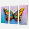 thumbnail image 3 of Designart ' Beautiful Butterfly In Orange and Turquoise ' Modern Canvas Wall Art Print, 3 of 3