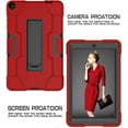 thumbnail image 3 of FIEWESEY for Walmart Onn 8 Pro 8 Inch Tablet Case, Heavy Duty Shockproof Dropproof Hybrid Rugged Armor with Kickstand Full Body Protective Case for Walmart Onn 8 Pro (Model ONA100003561)(Red/Black), 3 of 7