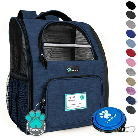 UPC: 0819594023797 | PetAmi Deluxe Pet Carrier Backpack  Heather Navy
