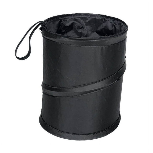 Bote de basura plegable portátil para automóvil Bote de basura plegable universal para automóvil Cesta de papel Caja de almacenamiento colgante, negro, 16 * 20
