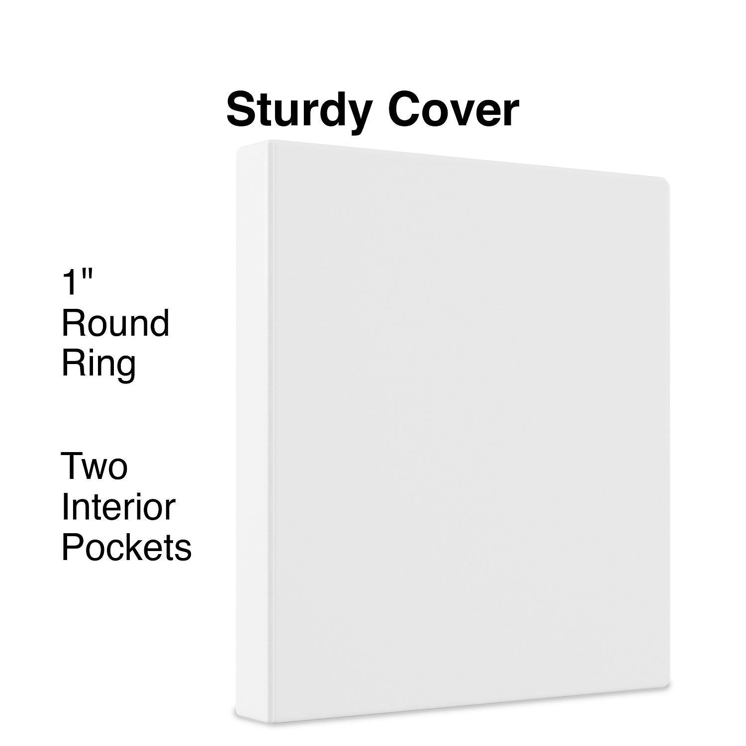 Staples Economy 1" 3-Ring View Binders White 24/Carton 23735/21684VS