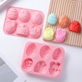 thumbnail image 4 of Molde de chocolate de Pascua antiadherente con forma de conejito de Pascua, molde de silicona para pasteles, repostería, chocolates, dulces, cupcakes y caramelos., 4 of 8