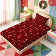 thumbnail image 4 of Manfei Kawaii Christmas Tree Twin Sheets,Xmas Holiday Season Bedding,3 Pieces,1 Flat Sheet,1 Fitted Sheet and 1 Pillowcase, 4 of 6