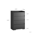 thumbnail image 4 of Hassch Dresser with 4 Storage Drawers, Modern Chest of Drawers, Clothing Storage Organizer for Closet, Bedroom, Living Room, Easy Assembly, Black, 4 of 10