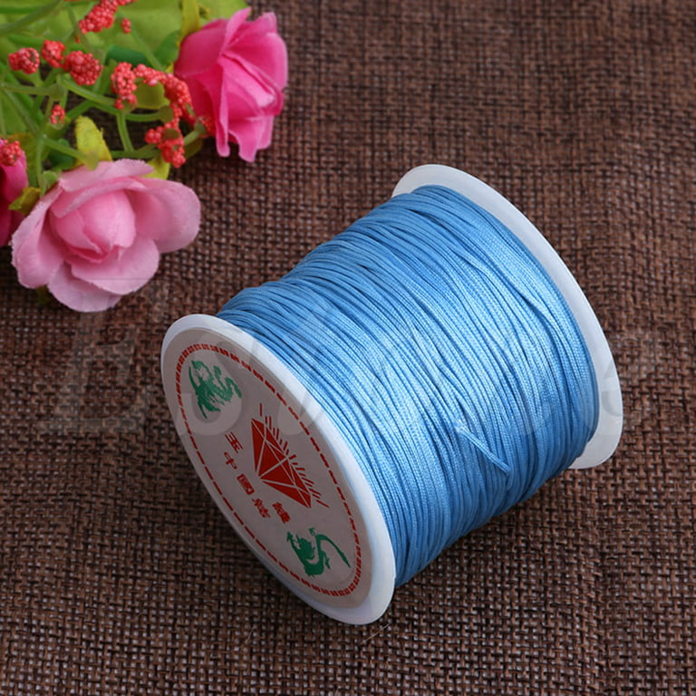 HGYCPP 0.8mm Nylon Cord Thread Chinese Knot Macrame Rattail Bracelet  Braided String 45M 