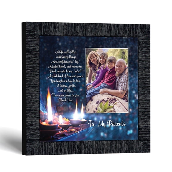 Family Picture Frame With Photo Opening, Thank You Gift for Parents