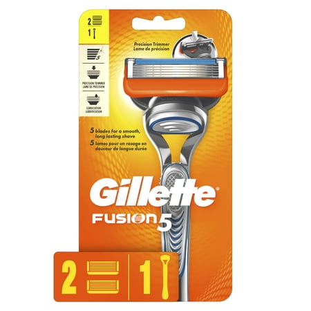 Gillette Fusion5 Men's Razor Handle and 2 Blade Refills
