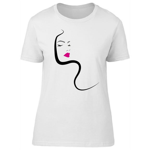 Cute Eyelashes Lady, Fashion T-Shirt Women -Image by Shutterstock, Female XX-Large