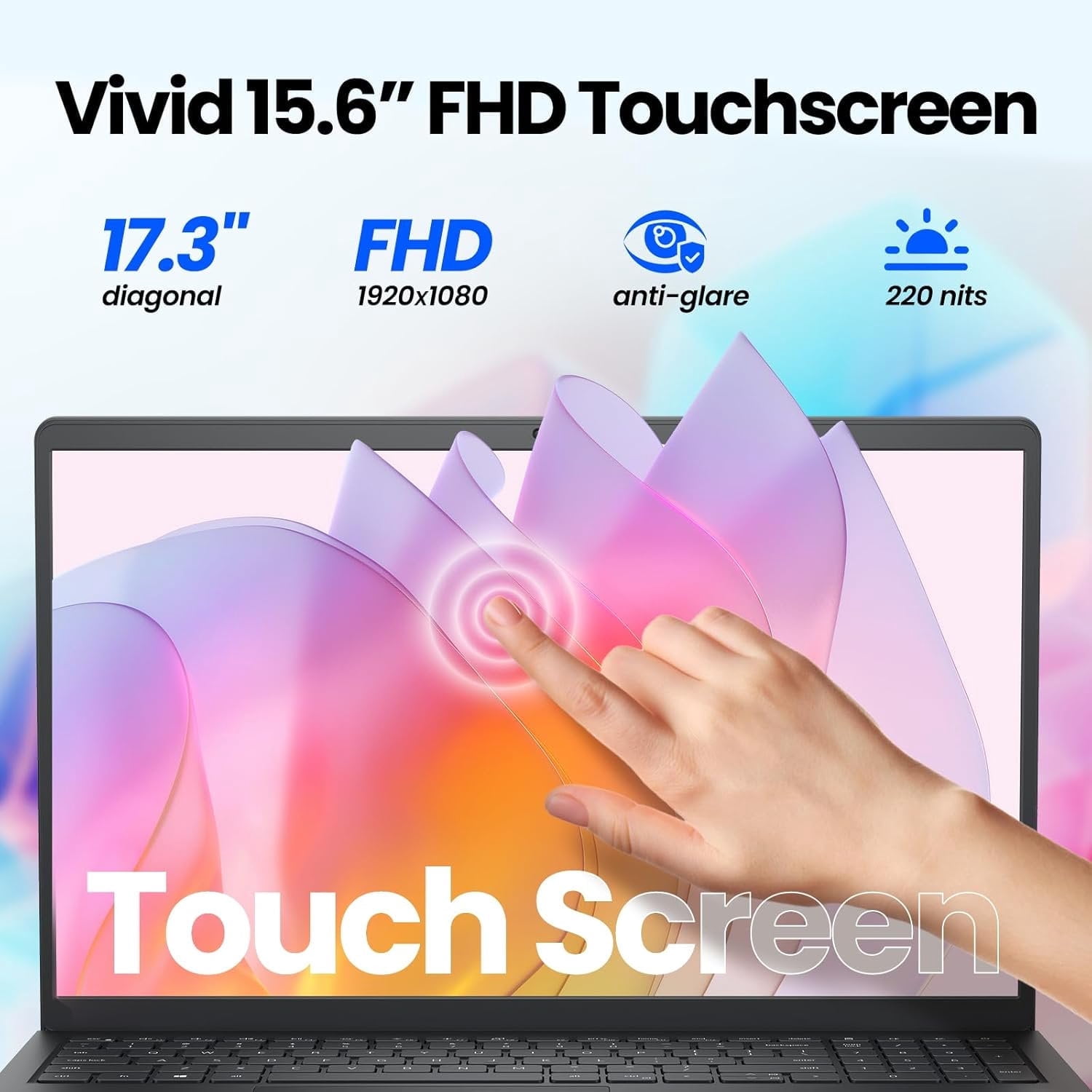 Dell Inspiron 15 Touchscreen Laptop - 15.6" FHD Display, Intel 10-Core i5-1334U (Up to 4.6GHz), 12GB RAM, 512GB SSD, Copilot AI, WiFi6, Windows 11 Pro