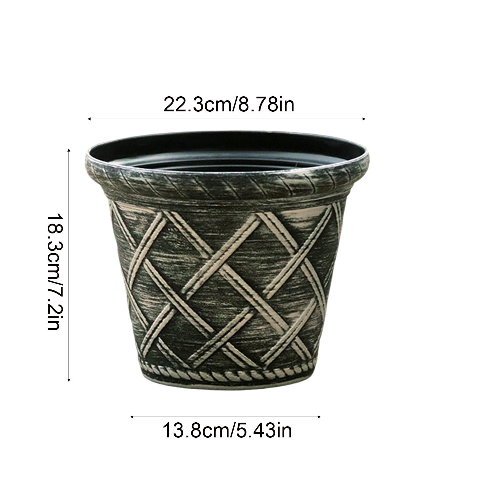 9" Flower Pot for Indoor Gardening and Vibrant Display for DIY Flower Arrangements Flocking Simulation Planter for Home Decor