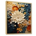 thumbnail image 2 of Designart "Orange Teal botanic Whirlwind IV" Abstract Floater Framed Canvas Art Print, 2 of 7