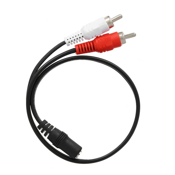 DKJ 0,25 Mètre RCA Câble Audio 3,5 Mm Femelle à 2 RCA Adaptateur Stéréo Mâle Y Câble pour HDTV Amplificateur Casque