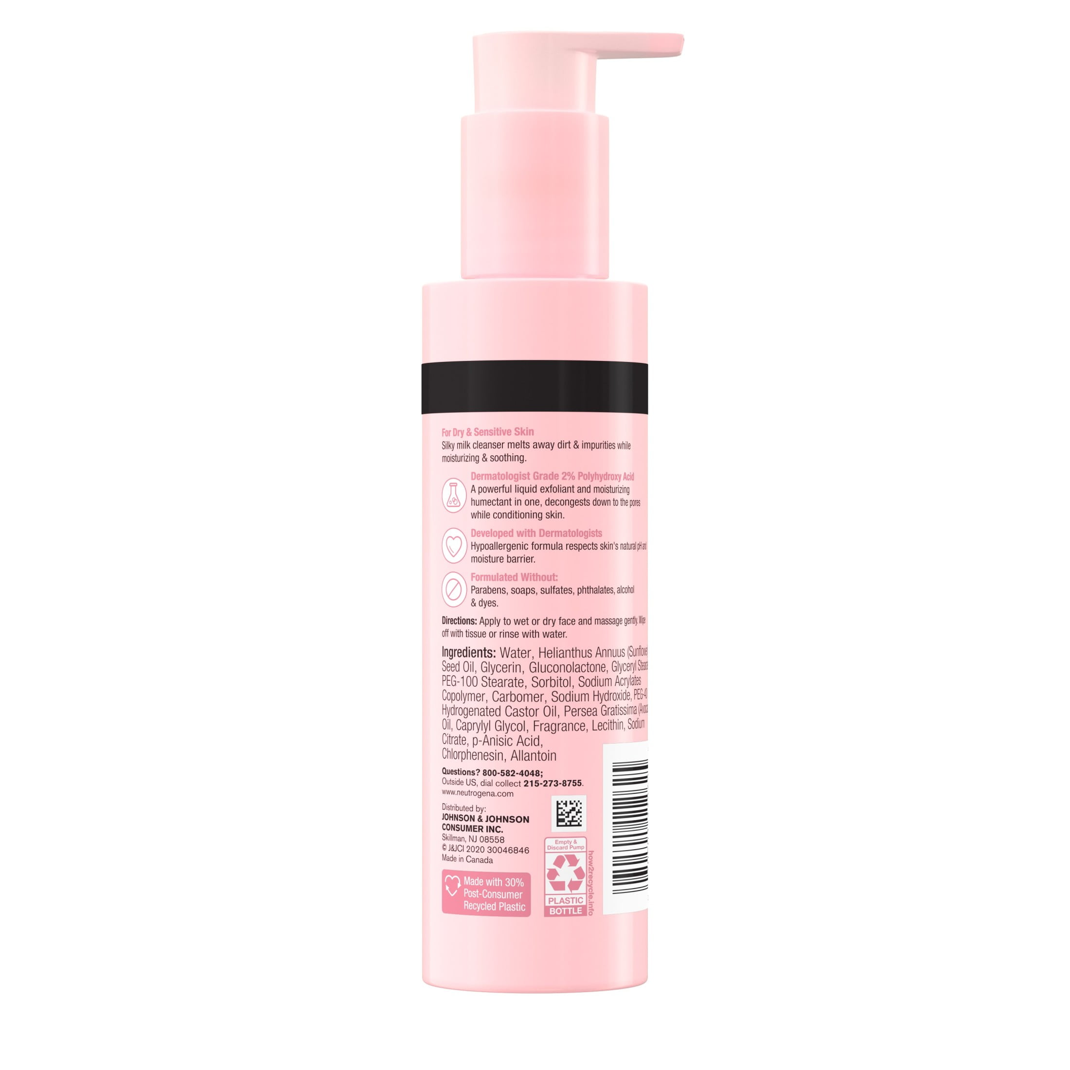 Neutrogena Skin Balancing Milky Cleanser; 2% Polyhydroxy Acid, 6.3 oz