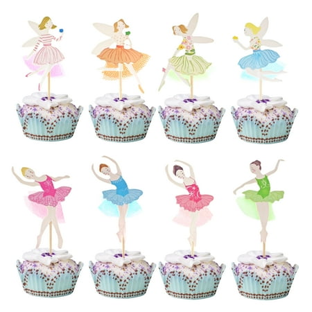 Kingring 48 Pcs Ballerina Fairy Cute Girls Cupcake Toppers Cupcake Kingring 48 Pcs Ballerina Fairy Cute Girls Cupcake Toppers Cupcake