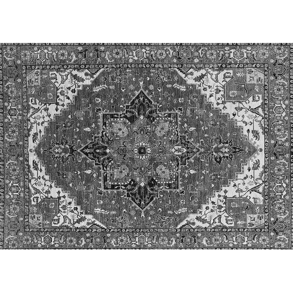 Ahgly Company Indoor Rectangle Persian Gray Traditional Area Rugs, 4' x 6'