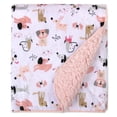 thumbnail image 3 of Manta para Bebé Esenciales para Bebé Perrito Rosa Reversible de Polar 76x89 cm, 3 of 5