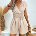 thumbnail image 3 of Women'S Summer Dressy Casual Short Sleeve Cute Rompers Flowy Dress  M, 3 of 7