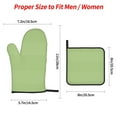 thumbnail image 2 of Pofeuu Green Gingham Print Oven Mitts and Pot Holders 4 pcs Set,High Heat Resistant 500 Degree Extra Thicken Long Kitchen Cotton Oven Glove for Cooking, 2 of 6
