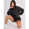 thumbnail image 6 of Women 2 Piece Outfits Sweat Shorts Sets 2024 Oversized Casual Lounge Matching Set Sweatsuit Tracksuit Clothes, 6 of 18