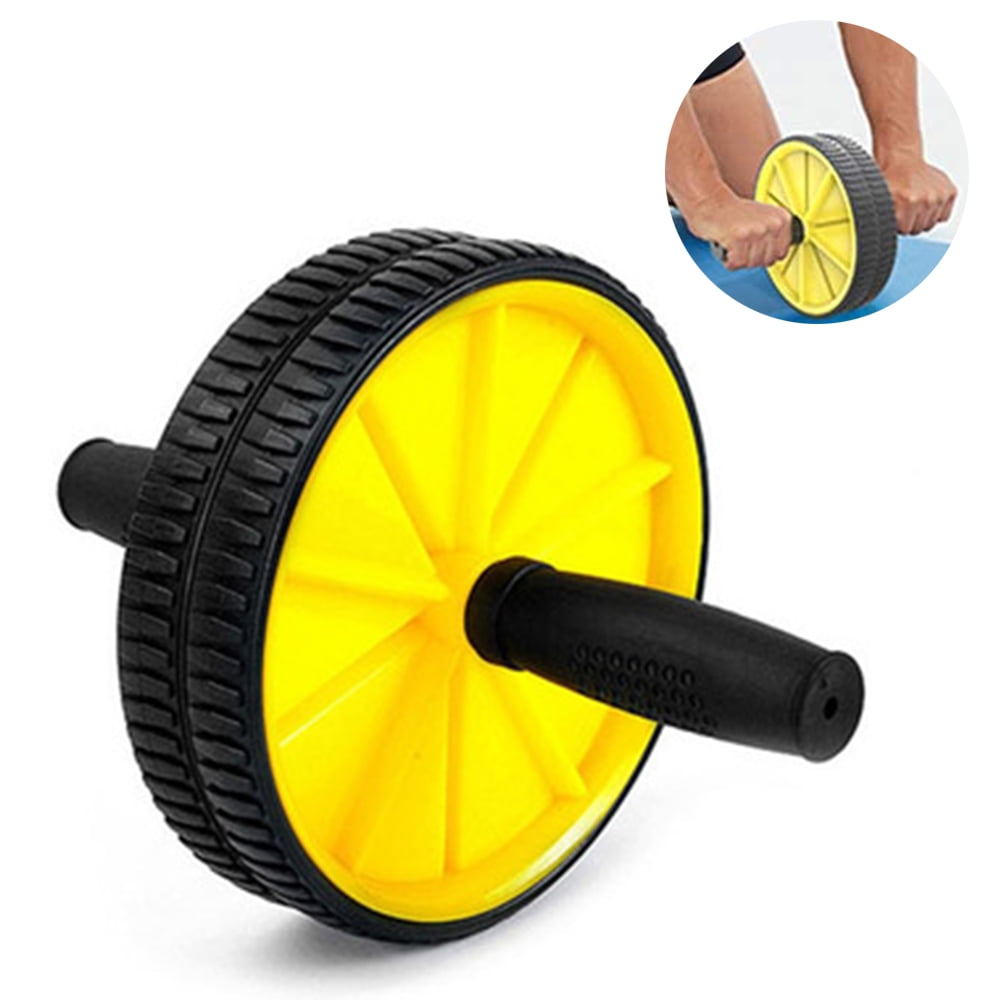 Details about   Wheel Roller Abs Workout Two-Wheel Exercise Equipment for Core Gym Abdominal NEW 