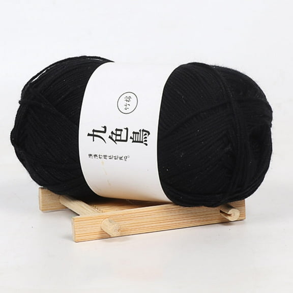 VOAVEKE Cotton Thread, Charcoal Cotton Line Fine Wool Crochet Diy Children Cotton Yarn