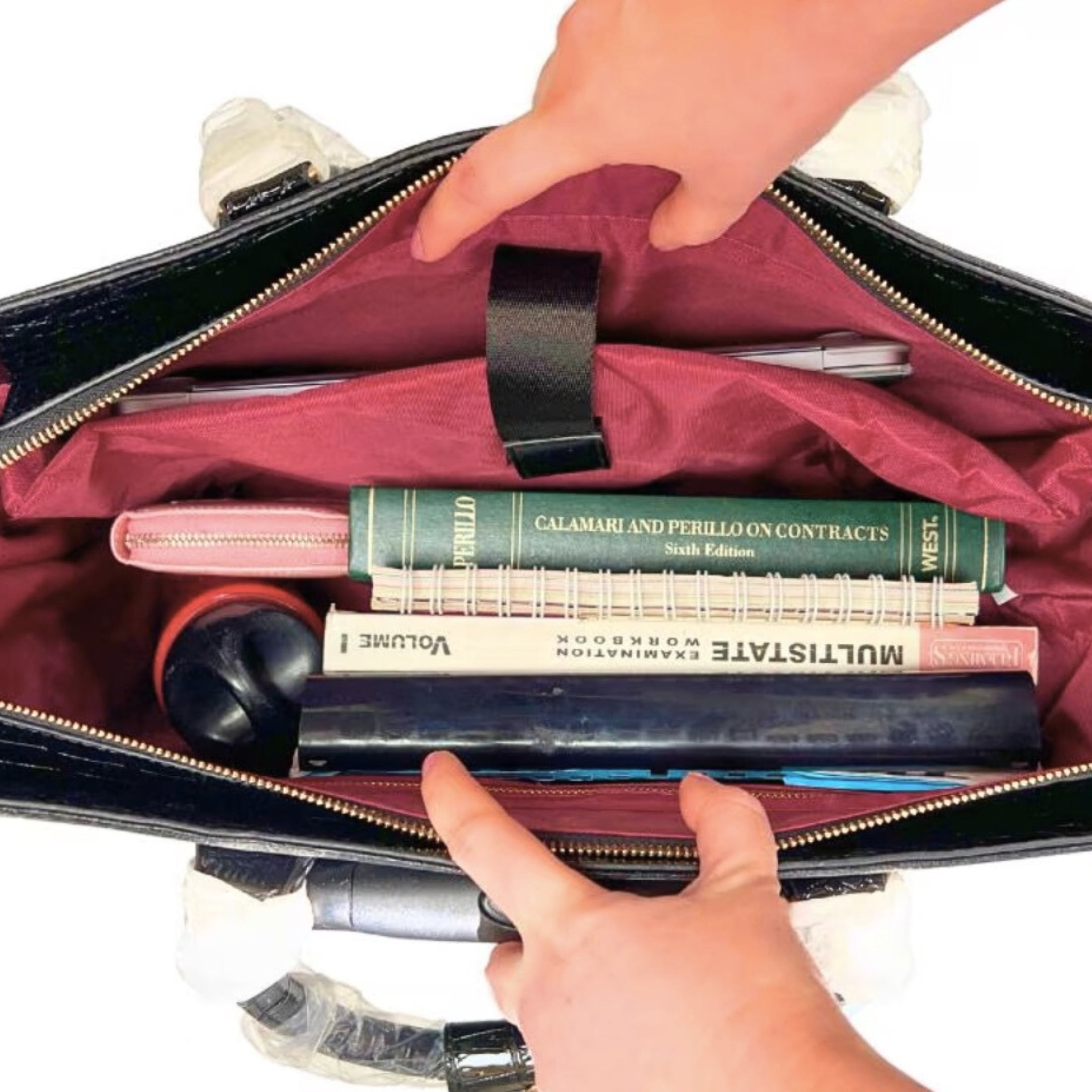 The Barrington Rolling Laptop Bag for Women | Designer Wheeled Briefcase | Fits 13-17" Laptops | JKM & Company Office Travel Computer Case