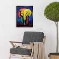thumbnail image 2 of Surreal Baby Elephant Colourful Abstract Bright Art Print Framed Poster Wall Decor 12x16 inch, 2 of 5
