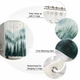 thumbnail image 5 of 60x72 Inch Shower Curtains for Bathroom Green White Ombre Tree Fabric Bath Curtain Decor Watercolor Forest Waterproof Restroom Curtains Shower Set Accessories with 12 Hooks 60 Inch, 5 of 6