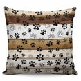 thumbnail image 2 of Brown Paw Print Decorative Pillowcase 20''x20'', Vintage Farmhouse Country Wooden Grain Throw Pillow Covers Soft Cushion Case for Couch Sofa Bedroom Living Room, Pillowcase Boho Decor, 2 of 8