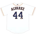 thumbnail image 2 of Houston Astros Yordan Alvarez Autographed White Nike Jersey Size L Beckett BAS Witness 220483, 2 of 5