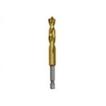 thumbnail image 2 of DEWALT DD5128 Impact Drill Bit, 7/16 in Dia, 4 in OAL, Spiral Flute, 1/4 in Dia Shank, Hex Shank Titanium, 2 of 7