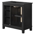 thumbnail image 4 of Sink Vanity Cabinet, Black, Wood, Hotel Bedroom Bathroom, Modern Contemporary HB36227, 4 of 12