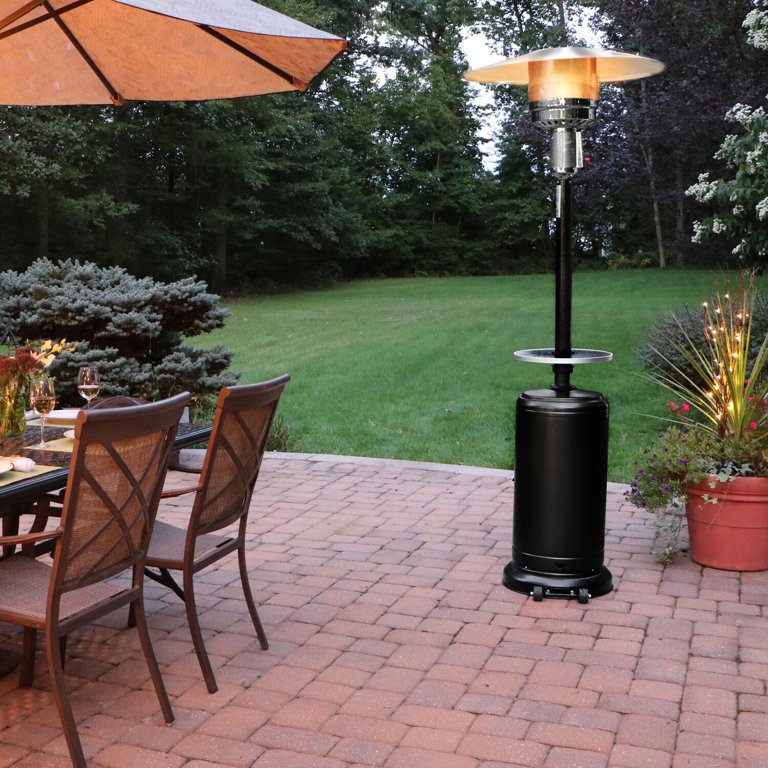 fire sense umbrella patio heater Outdoor Propane with LED Table, 48,000 BTU, Mocha the heater gives off a 9 Gas Heater Costco Propane Heaters