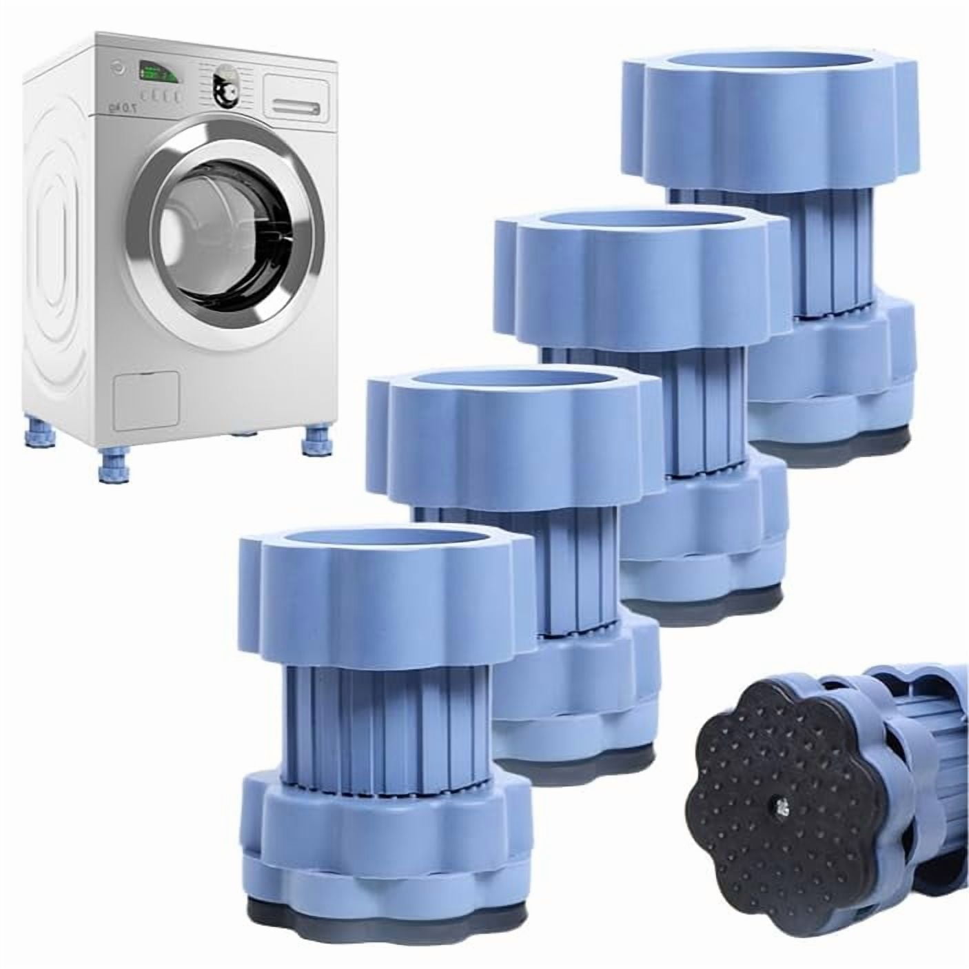 ABCISI Universal Heightening Pad for Washing Machine Base, 2026 Upgrade Anti Vibration Riser Pads for Washing Machine, Adjustable Washer Dryer Leveling Stand for Pedestals Protection (8pcs)