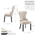 thumbnail image 7 of Porthos Home Caja Tufted Velvet Dining Chairs with Rubberwood Legs (Set of 2), 7 of 7