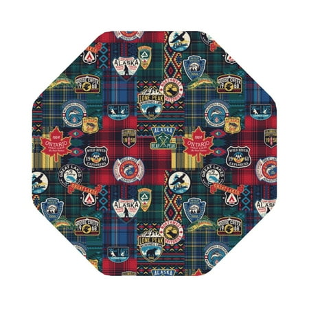 

Matuu Adventure Camping Badge for Cup Coasters Set of 6 Leather Coasters Desk Coasters for Office Measures 4” x 4” Octagon
