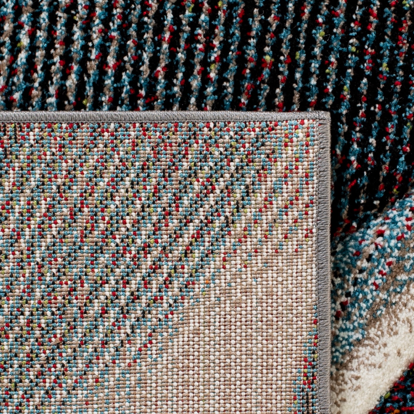Safavieh Hollywood Celandine Abstract Area Rug, Beige/Blue, 5'3" x 5'3" Square